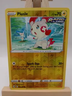 Plusle 089/264 Reverse Holo Pokemon Card Fusion Strike Pokemon TCG Sword Shield - Image 1