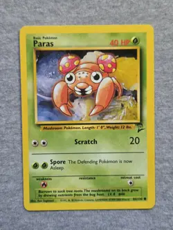 Pokemon TCG Paras Base Set 2 85/130 Unlimited Common Card WOTC - Image 1