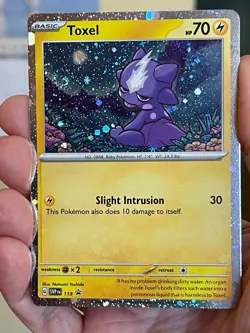 POKEMON TOXEL SVP119 PROMO BLACK STAR COSMOS HOLOFOIL SWIRL NM CARD - Image 1