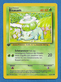 BISASAM(Bulbasaur) UNPLAYED 1999 GERMAN POKEMON 1ST ED BASE SET CARD 44/102 - Image 1