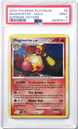 2009 Pokemon Platinum Supreme Victors # 6 Magmortar Holo PSA 9 Card! MINT! - Image 1