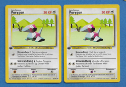 LOT OF 2 PORYGON UNPLAYED 1999 GERMAN POKEMON 1ST ED BASE SET CARDS 39/102 - Image 1