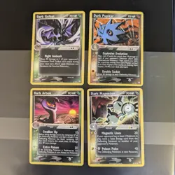2004 EX Team Rocket Returns Dark Lot Golbat Pupitar Arbok MagnetonPokemon Cards - Image 1