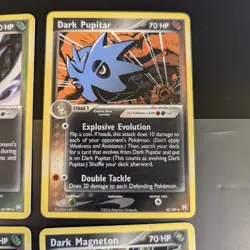 2004 EX Team Rocket Returns Dark Lot Golbat Pupitar Arbok MagnetonPokemon Cards - Image 4