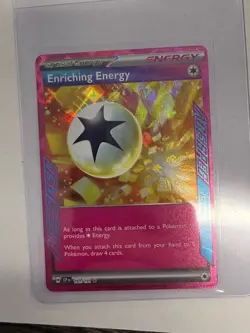 Pokemon Enriching Energy 191/191 Sv08: Surging Sparks Ace Spec Holo TCG Card - Image 1