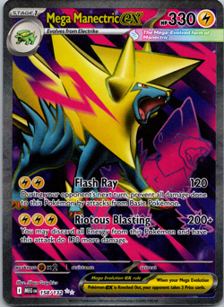 Pokemon - Mega Manectric ex - 158/132 - Mega Evolution - Full Art Card - Image 1