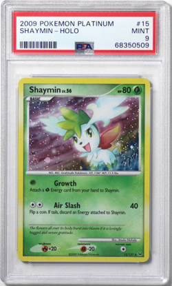 2009 Pokemon Platinum # 15 Shaymin Holo PSA 9 Card MINT! Free Shipping! Base - Image 1