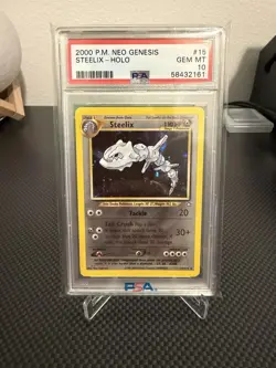 Steelix Neo Genesis 15/111 Holo Pokemon Card 2000 PSA 10 GEM MINT POP 77 - Image 1