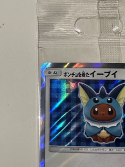 Poncho Wearing Eevee Vaporeon 137/SM-P PROMO Sealed Pokemon Card Japanese - Image 2