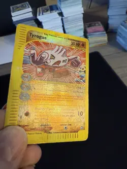 Tyrogue 63/147 Aquapolis 2002 Reverse Holo Pokemon Card DMG - Image 2