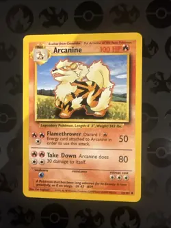 Pokemon TCG Arcanine Base Set, Unlimited Uncommon Card 23/102 - Image 2