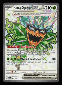 Teal Mask Ogerpon ex 166 Ultra Rare Scarlet & Violet Promo Pokemon Card - Image 1