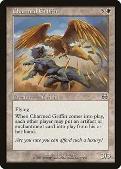 Charmed Griffin - Foil Mercadian Masques HP MTG - Image 1