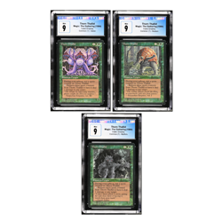 Set of 3 1994 SEQUENTIAL Magic MTG Fallen Empires Thorn Thallid CGC 9 Mint - Image 1