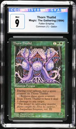 Set of 3 1994 SEQUENTIAL Magic MTG Fallen Empires Thorn Thallid CGC 9 Mint - Image 2