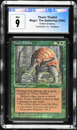 Set of 3 1994 SEQUENTIAL Magic MTG Fallen Empires Thorn Thallid CGC 9 Mint - Image 4