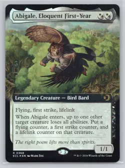 Abigale, Eloquent First-Year (Extended Art) R Lorwyn Eclipsed 368 NM Foil - Image 1