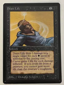 Magic the Gathering MTG Beta Drain Life LP (Beta Bob) - Image 1