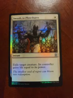 MTG Swords to Plowshares Eternal Masters Foil Near Mint NM Never Played - Image 1