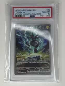 Pokemon 2025 SV Black Bolt Zekrom EX 166/086 Special Illustration Rare PSA 10 - Image 1