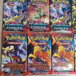 17 Pokemon S&V Booster Pack Lot: Obsidian, Temporal, Prismatic, Destined Rivals+ - Image 4