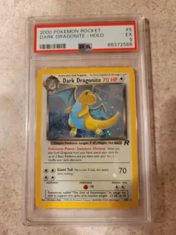 2000 POKEMON ROCKET #5 DARK DRAGONITE-HOLO PSA 5 - Image 1