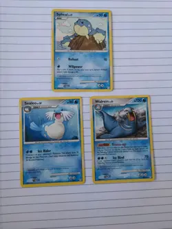 Spheal, Sealeo, Walrein, Diamond & Pearl Mysterious Treasures Pokemon TCG Set - Image 1