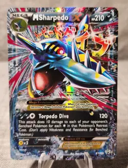 Pokemon TCG- M Sharpedo EX XY200 XY Holo Promo Nice ! - Image 1