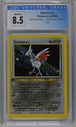 Skarmory Pokemon 2000 Neo Genesis 1st Edition Holo CGC 8.5 NM/Mint+ - Image 1
