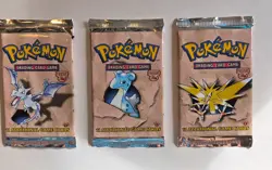Pokemon Fossil 1st edition booster packs factory sealed lot of 3 WOC06071 - Image 1