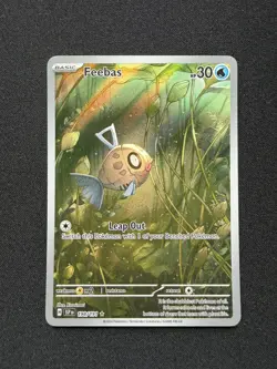 Pokemon Feebas Illustration Rare Holo 198/191 Sv08: Surging Sparks English NM - Image 1