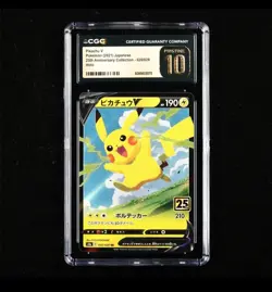 CGC 10 PRISTINE Pokemon JPN 25th Anniversary Collection Pikachu V 020/028 - Image 1