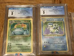 Pokemon Big Three Charizard Celebrations, Base set Venusaur/Blastoise CGC 5 - Image 2