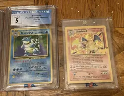 Pokemon Big Three Charizard Celebrations, Base set Venusaur/Blastoise CGC 5 - Image 3