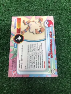 Primeape #57 Non-Foil Topps Blue Logo Pokemon TV Animation Edition - Image 2
