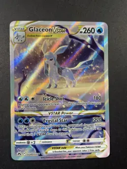Glaceon VSTAR ⭐ GG40/GG70 Holo Crown Zenith Galarian Gallery Pokemon NM - Image 1