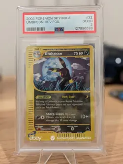 Pokemon TCG Umbreon - Skyridge - Reverse Holo - #32/144 - PSA 2 - Image 1