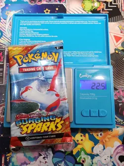 22.5g VERY HEAVY Pokemon TCG: Scarlet and Violet Surging Sparks Booster Pack - Image 1