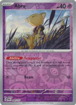 ABRA 080/167 TWILIGHT MASQUERADE POKEMON (REVERSE HOLO, NM) - Image 1