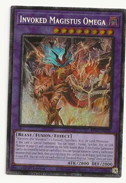Yu-Gi-Oh! Invoked Magistus Omega BPRO-EN100 Starlight Prismatic Rare N M - Image 1