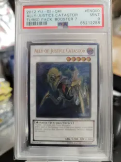 PSA 9 Yugioh Turbo Pack 7 EN000 Ally Of Justice Catastor - Image 1