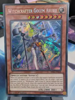YuGiOh! Witchcrafter Golem Aruru RIRA-EN028 Secret Rare 1st Ed - Image 1