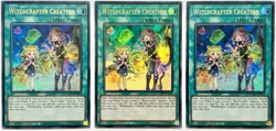 3 x MAMA-EN024 Witchcrafter Creation - Ultra Rare 1st Edition Near Mint YuGiOh - Image 1
