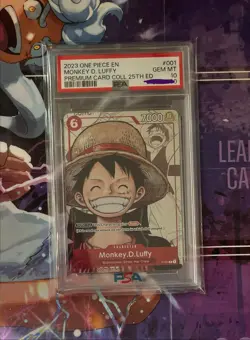 One Piece Monkey D Luffy P-001 25th Anniversary Promo PSA 10 English - Image 1