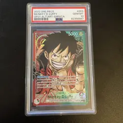 One Piece Monkey D Luffy Op01-003 Alternate Art Leader Errata Psa 10 - Image 1