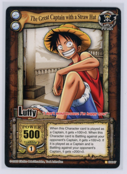 The Great Captain With A Straw Hat VINTAGE LUFFY One Piece 2005 Non-Foil NM READ - Image 1