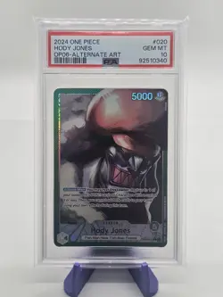 One Piece CCG Hody Jones Alt Art Leader OP06-020 English PSA 10 Gem Mint - Image 1