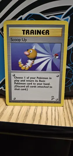 Pokemon TCG Trainer Scoop Up 107/130 2000 Base Set 2 Regular Rare Card - Image 1
