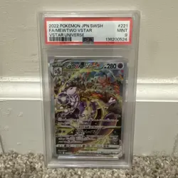 PSA 9 Mewtwo Vstar 221/172 SAR s12a Universe Pokemon Card 2022 Japanese Mint - Image 1