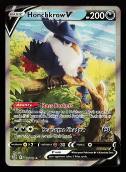 Honchkrow V 162/172 Alternate Full Art Brilliant Stars Pokemon Card - Image 1